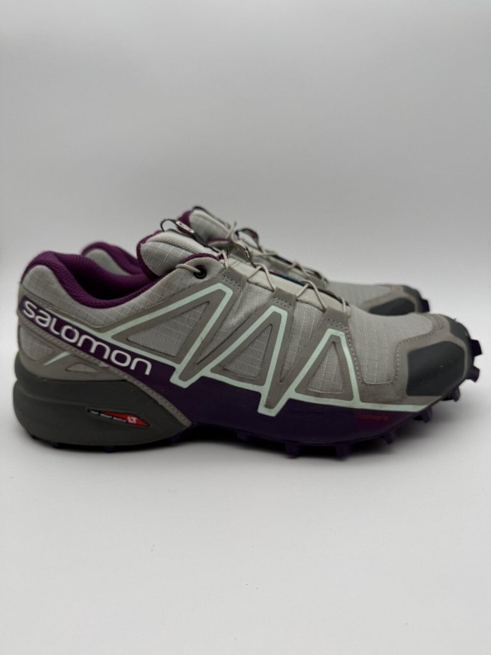 Salomon Speedcross 4 Trail Running Shoes Size 9.5 Grey Purple